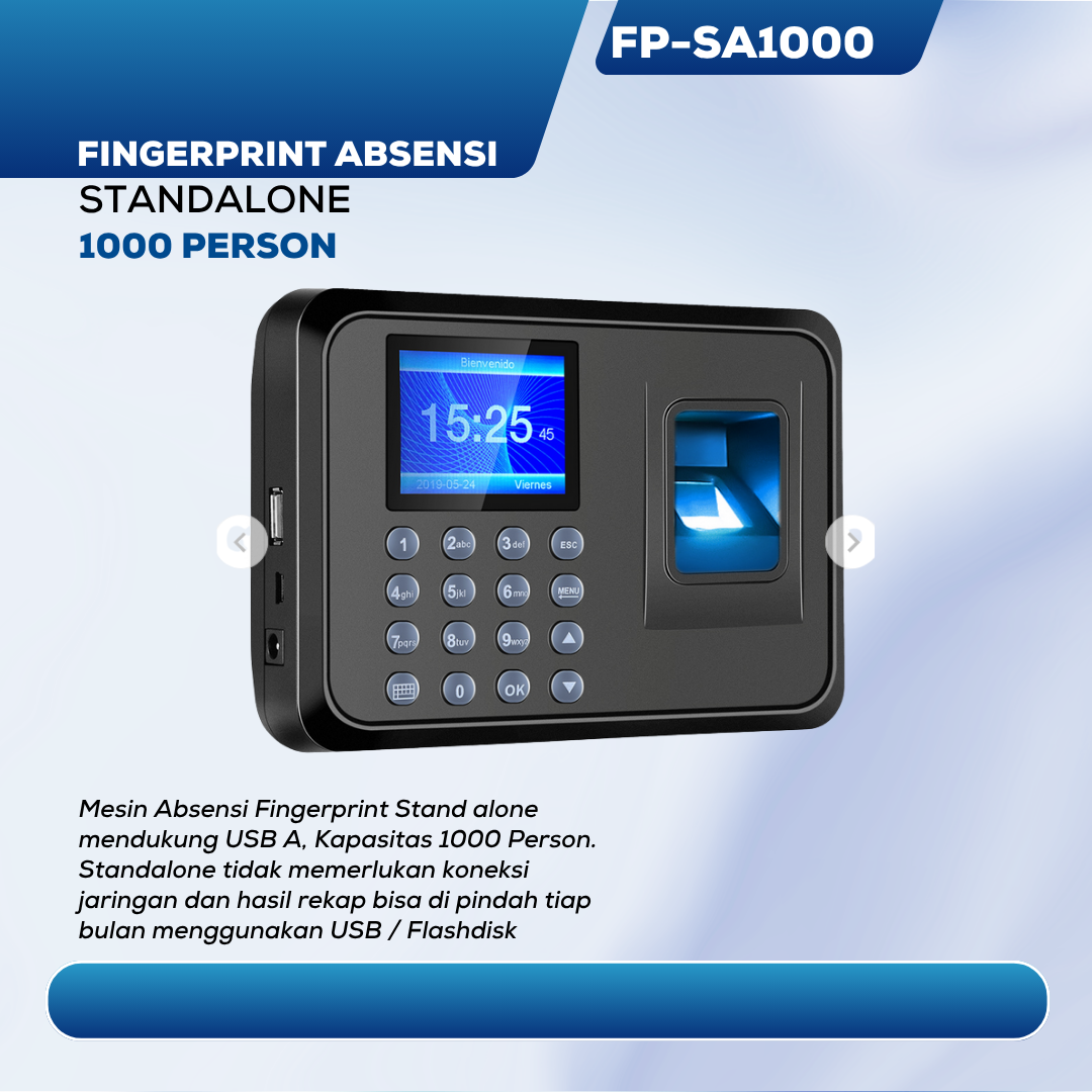 Fingerprint Absensi Standalone FP-SA1000 1000 User USB