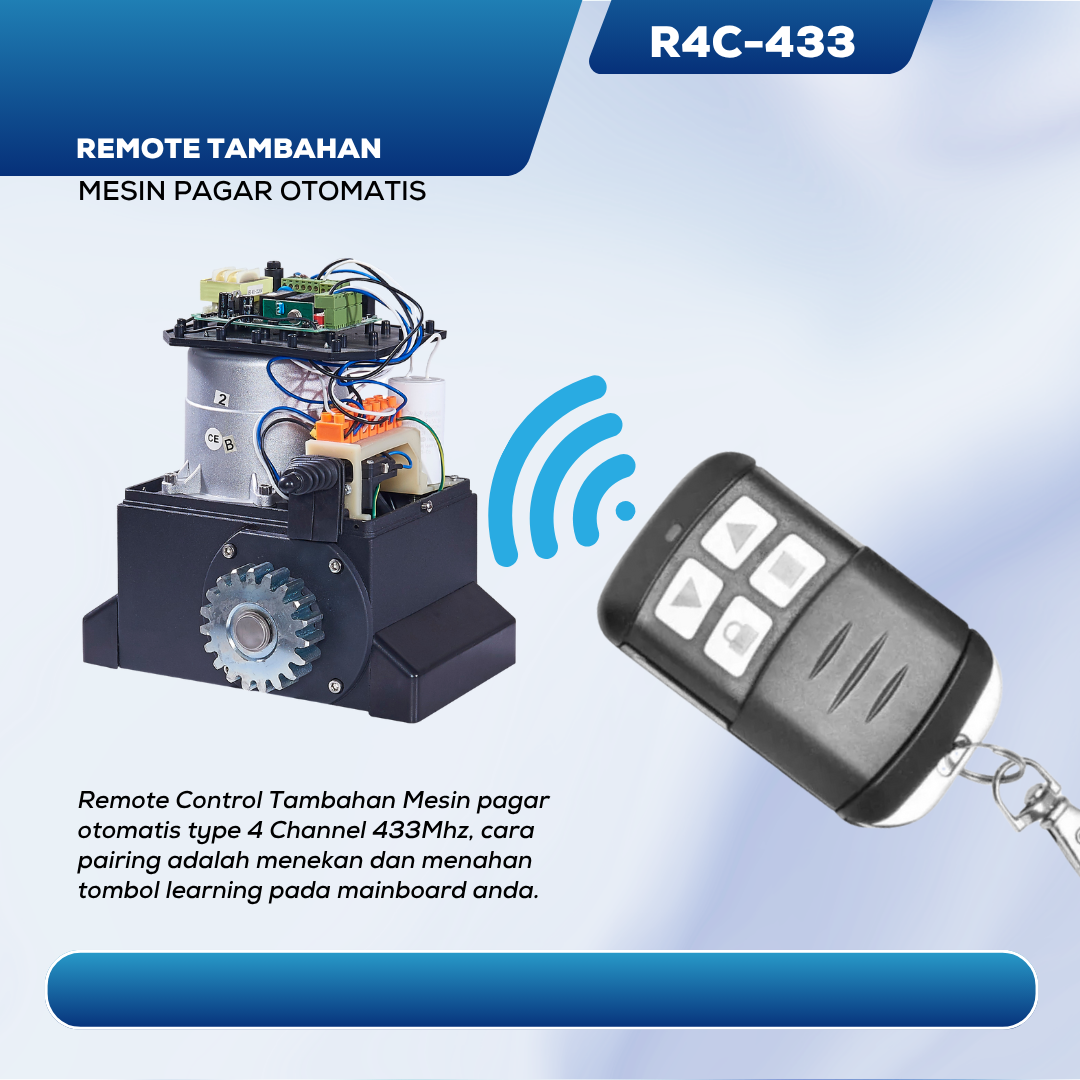 Remote Gate Control Mesin Pagar Otomatis 433MHz 4 Channel