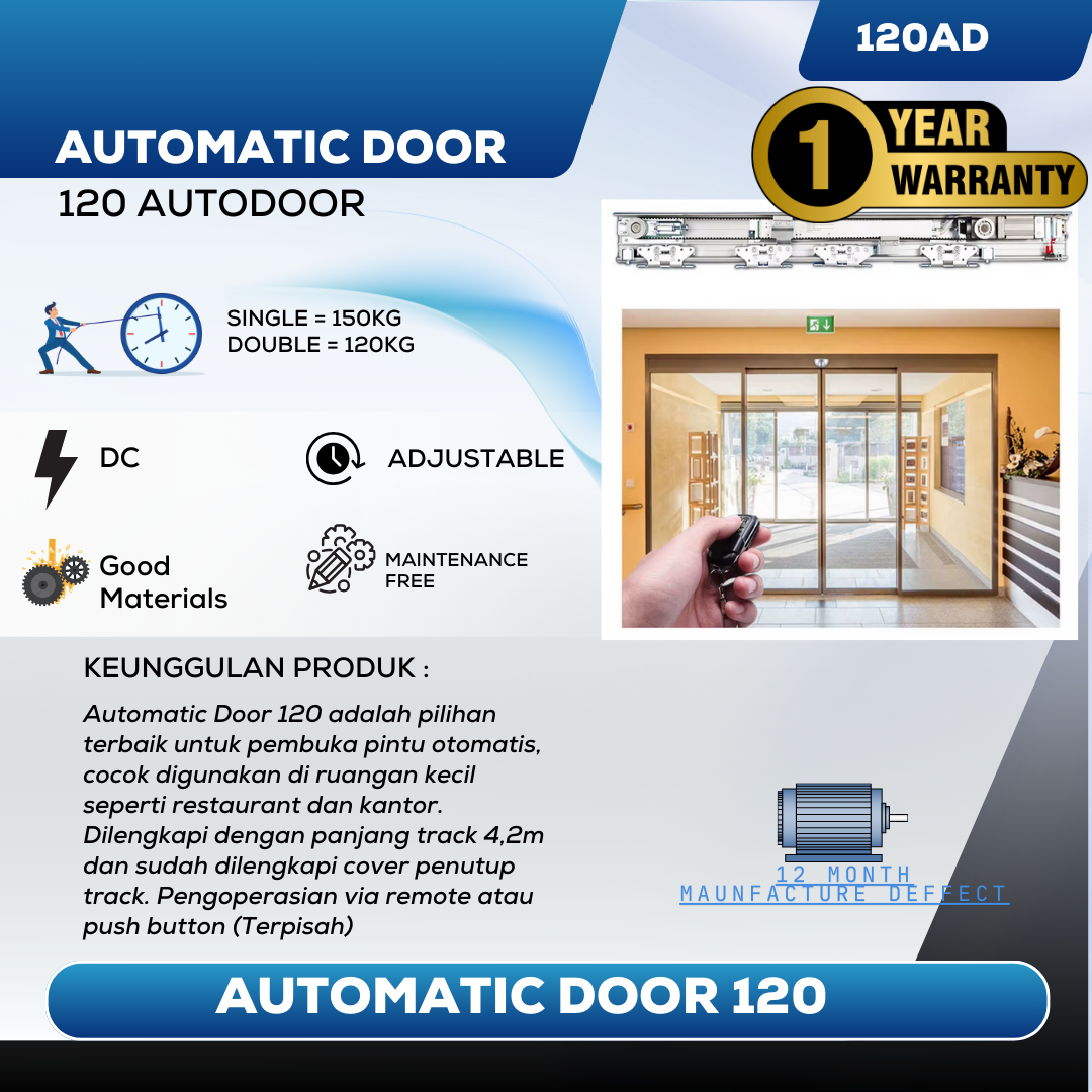 Mesin Pintu Kaca Otomatis 120 Automatic Door