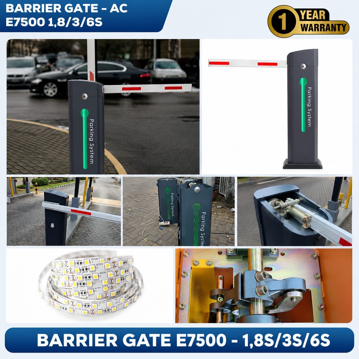 Automatic Barrier Gate E7500 AC - Palang Parkir Otomatis