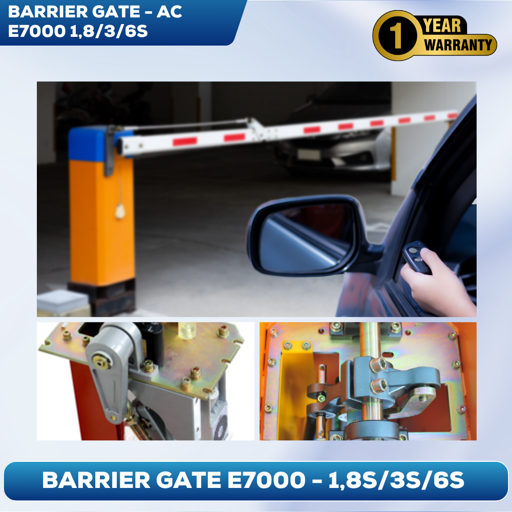 Automatic Lane Barrier Gate E7000 (AC & DC Motor) - Mesin Palang Otomatis Portal Cluster & Gedung